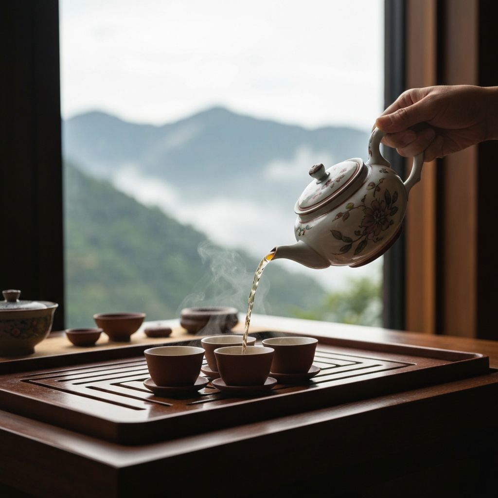 台灣傳統功夫茶道——陶壺與茶杯的靜謐之美